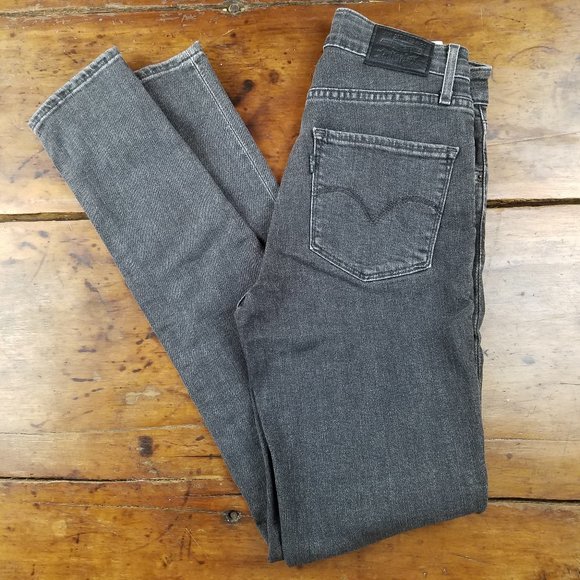 Levi's Denim - Levi's 721 High Rise Skinny Charcoal Jeans 27